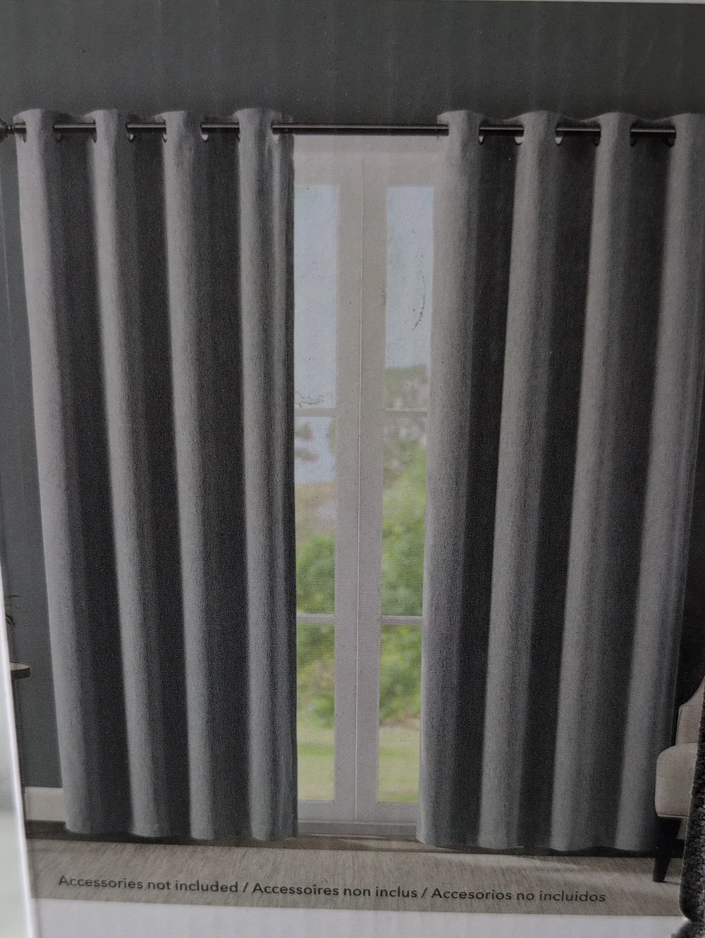 SunSmart Total Blackout Lined Panel Pair - Gray